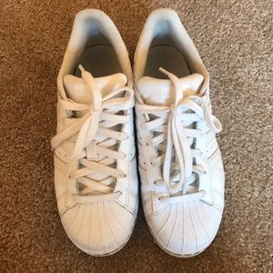 White Adidas Superstars
